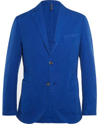 Мужской синий хлопковый пиджак от Incotex