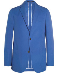 Мужской синий хлопковый пиджак от Richard James