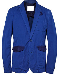 Мужской синий хлопковый пиджак от Sacai