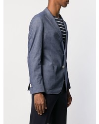 Мужской синий хлопковый пиджак от Corneliani