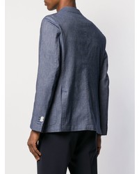 Мужской синий хлопковый пиджак от Corneliani