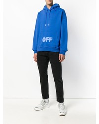 Мужской синий худи с принтом от Off-White