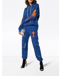 Женский синий худи с принтом от Adaptation