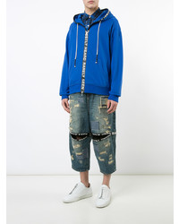 Мужской синий худи от Mostly Heard Rarely Seen