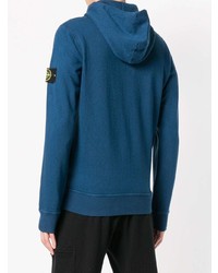Мужской синий худи от Stone Island