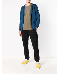 Мужской синий худи от Stone Island