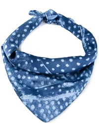 Женский синий шарф в горошек от Kelly Wearstler