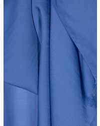 Мужской синий шарф с вышивкой от Moschino