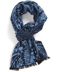 Синий шарф с "огурцами"