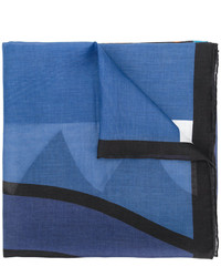 Мужской синий шарф с принтом от Givenchy
