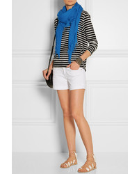 Женский синий шарф от Chan Luu