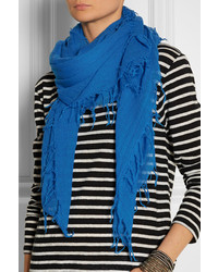 Женский синий шарф от Chan Luu