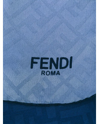 Женский синий шарф от Fendi