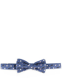 Мужской синий шелковый галстук-бабочка с принтом от fe-fe