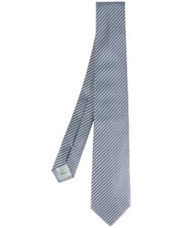 Мужской синий шелковый галстук в горизонтальную полоску от Armani Collezioni