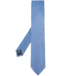 Мужской синий шелковый галстук в горошек от Ermenegildo Zegna