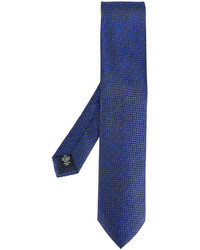 Мужской синий шелковый галстук с принтом от Ermenegildo Zegna