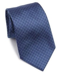 Синий шелковый галстук со звездами