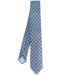 Мужской синий шелковый галстук от Brioni