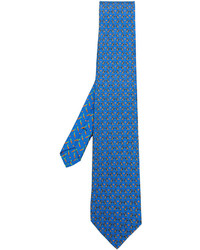 Мужской синий шелковый галстук от Etro
