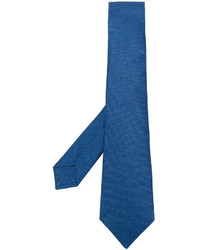 Мужской синий шелковый галстук от Kiton