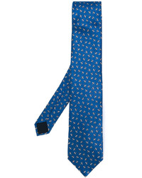 Мужской синий шелковый галстук от Lanvin