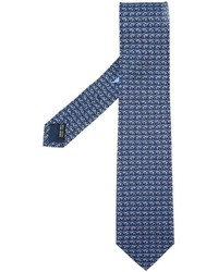 Мужской синий шелковый галстук от Salvatore Ferragamo