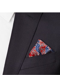 Синий шелковый нагрудный платок с принтом от Turnbull & Asser