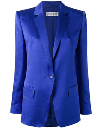 Женский синий шелковый пиджак от Max Mara