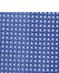 Мужской синий шелковый плетеный галстук от Charvet