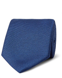 Мужской синий шелковый плетеный галстук от Charvet
