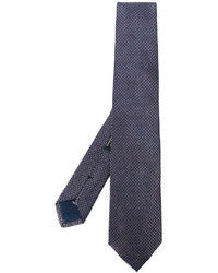 Мужской синий шелковый плетеный галстук от Corneliani
