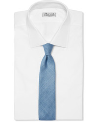 Мужской синий шелковый плетеный галстук от Drakes