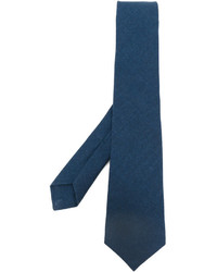 Мужской синий шерстяной галстук от Kiton