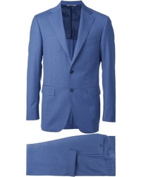 Синий шерстяной костюм от Canali