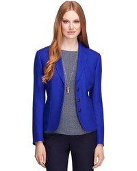 Синий шерстяной пиджак