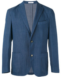 Мужской синий шерстяной пиджак от Boglioli