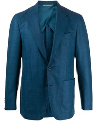 Мужской синий шерстяной пиджак от Canali