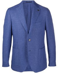 Мужской синий шерстяной пиджак от Gabriele Pasini