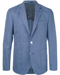Мужской синий шерстяной пиджак от Hardy Amies