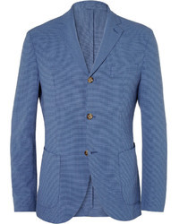 Мужской синий шерстяной пиджак от Incotex