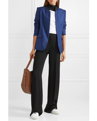 Женский синий шерстяной пиджак от Stella McCartney