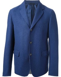 Мужской синий шерстяной пиджак от Jil Sander