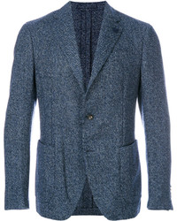 Мужской синий шерстяной пиджак от Lardini