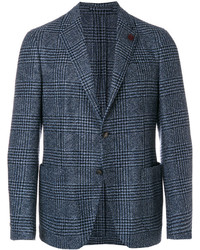 Мужской синий шерстяной пиджак от Lardini
