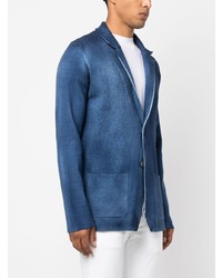 Мужской синий шерстяной пиджак от Roberto Collina