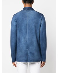 Мужской синий шерстяной пиджак от Roberto Collina