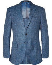 Мужской синий шерстяной пиджак от Richard James