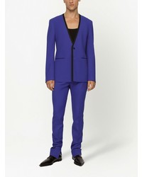 Мужской синий шерстяной пиджак от Dolce & Gabbana