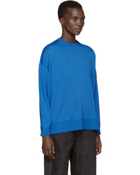 Женский синий шерстяной свитер от Enfold